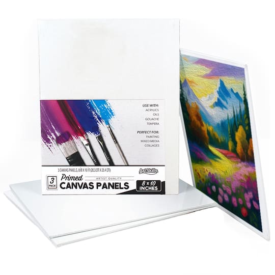 ArtSkills 3 Pack 8&#x22; x 10&#x22; Canvas Panel